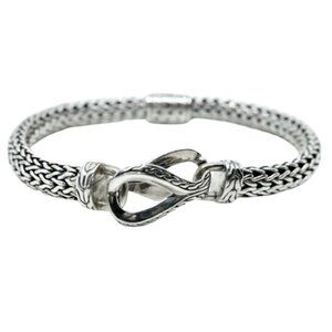 JOHN HARDY~Asli Classic Chain Link Station Bracelet~STERLING SILVER 7.5"